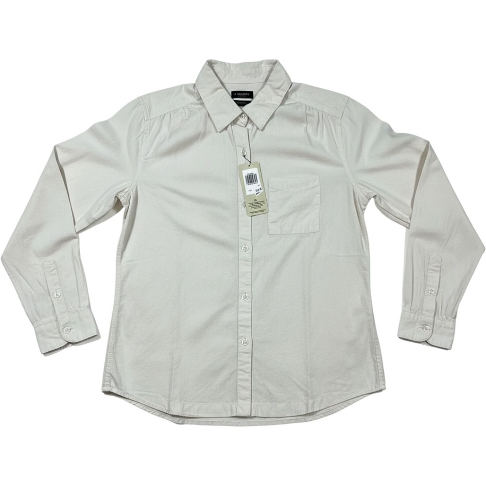 Dockers Mens XXS Long Sleeve Button Down Shirt Beige Stone A56640001 NWT
